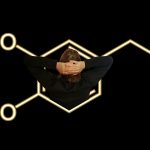 dopamine detox illustration with person relaxing and brain chemistry