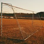 An empty football goal symbolizing South Korea’s 2026 World Cup disappointment and a crisis of trust in Korean football