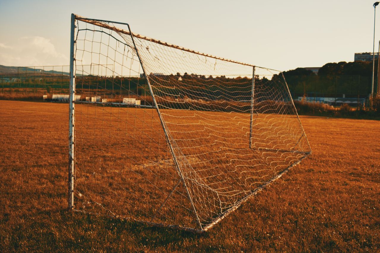 An empty football goal symbolizing South Korea’s 2026 World Cup disappointment and a crisis of trust in Korean football